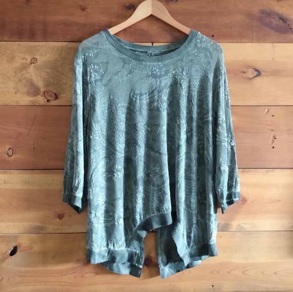 Scandal Sweaters - Scandal Smoky Gray Reverse Cardigan L